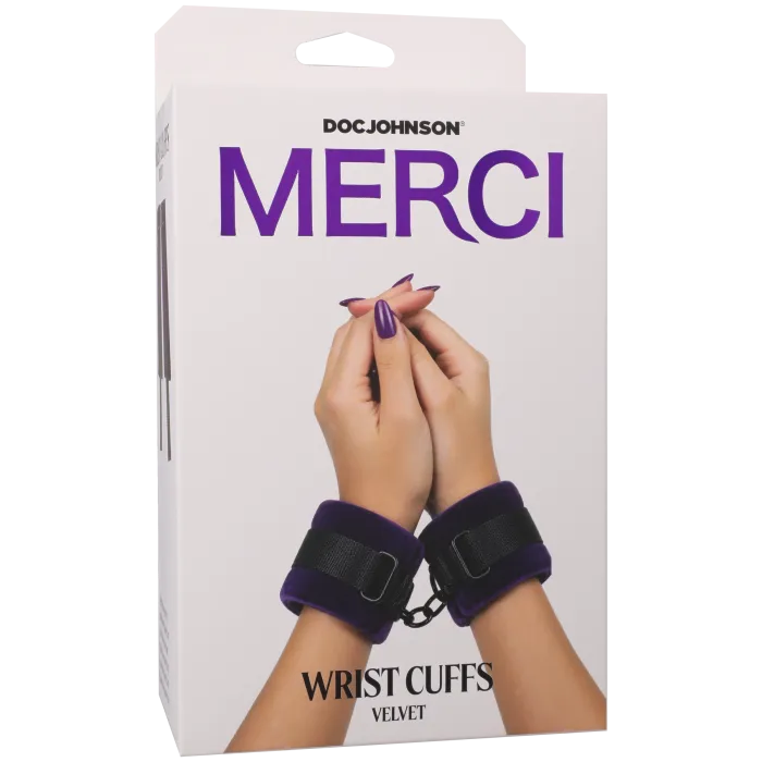 The Classics Merci Velvet polsboeien zwart paars