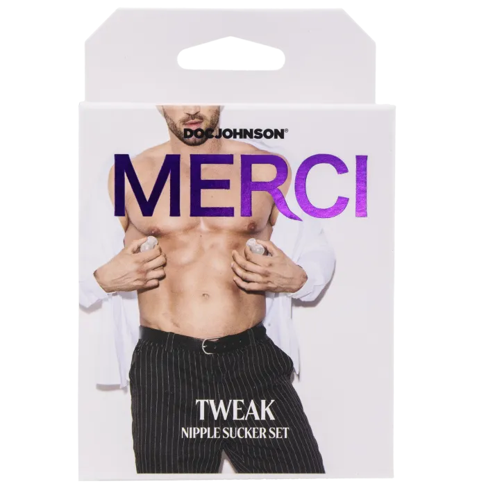 Merci Tweak tepelzuigers set 2 stuks transparant TPE