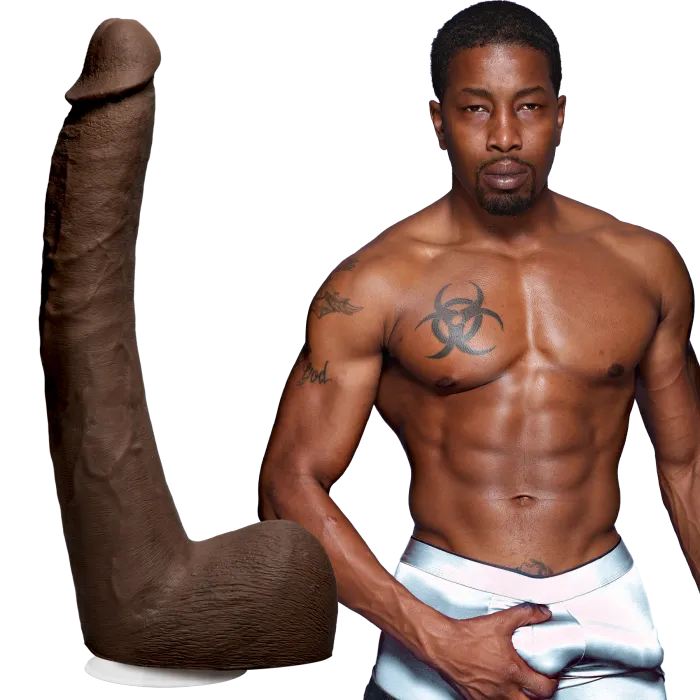 Signature Cocks Isiah Maxwell dildo 10 inch ULTRASKYN bruin