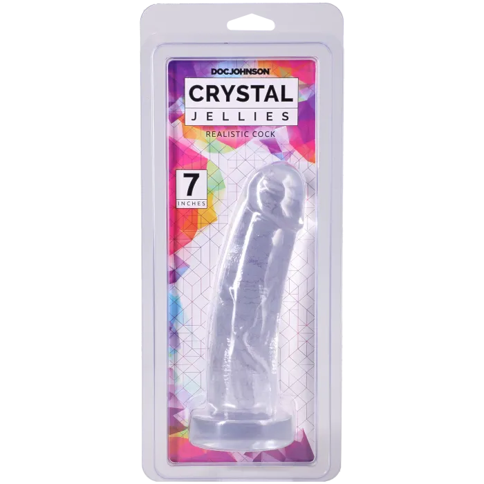 The Classics Crystal Jellies Realistic Cock dildo 7 inch transparant zuignap