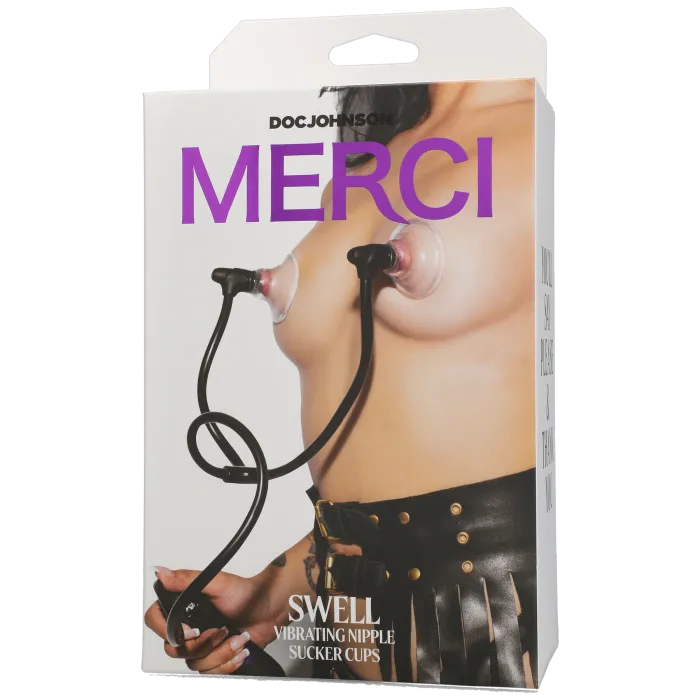 Merci Swell vibrerende tepelzuigers cups zwart