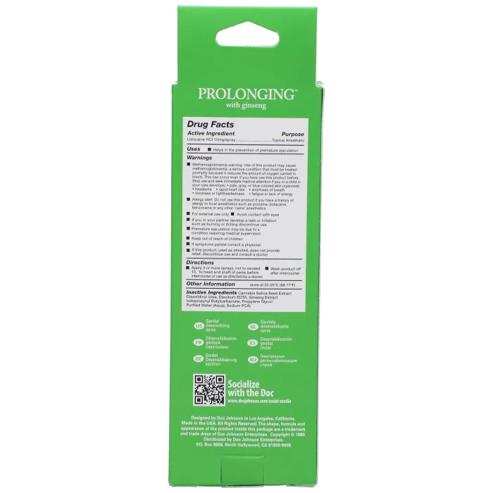 The Classics Intimate Enhancements Prolonging delay spray ginseng 59ml
