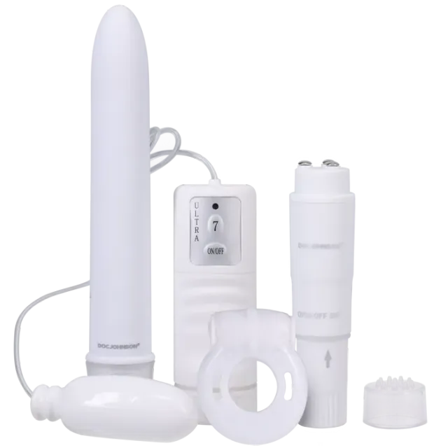 The Classics White Nights Pleasure Kit vibrator set wit 4-delig