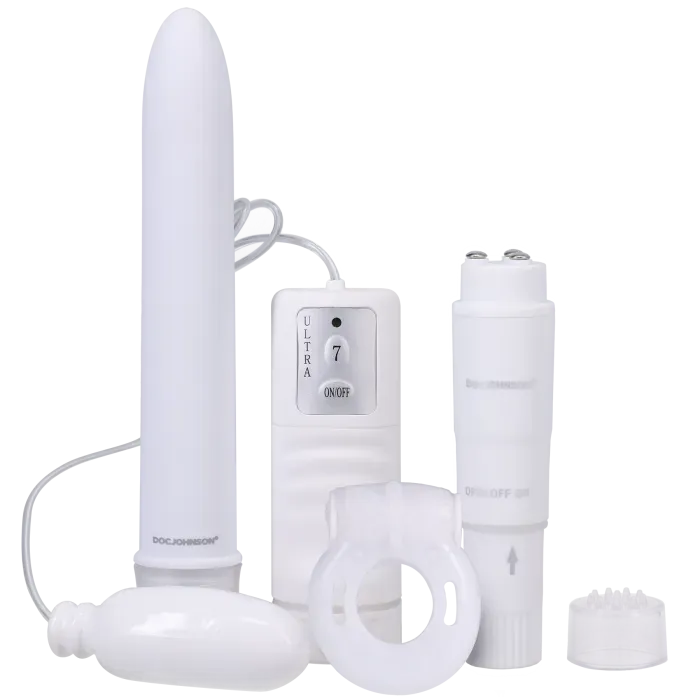 The Classics White Nights Pleasure Kit vibrator set wit 4-delig