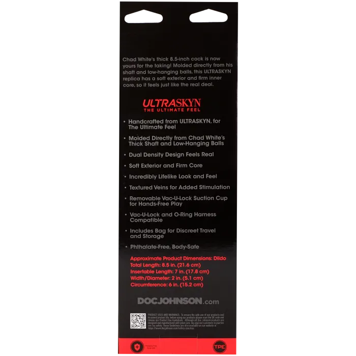 The Classics Signature Cocks Chad White dildo 8.5 inch
