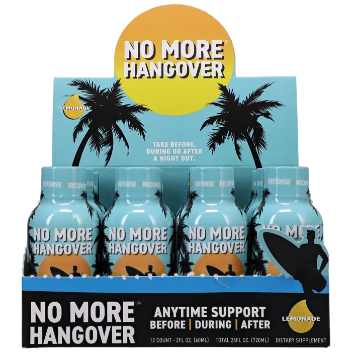 No More Hangover Lemonade shot 12 pack 60ml