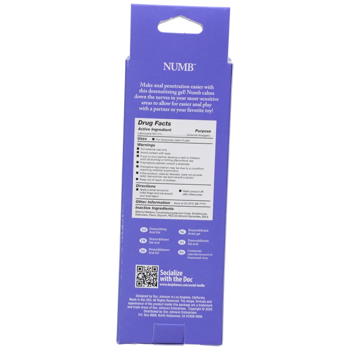 Intimate Enhancements Numb anale gel mint 56g