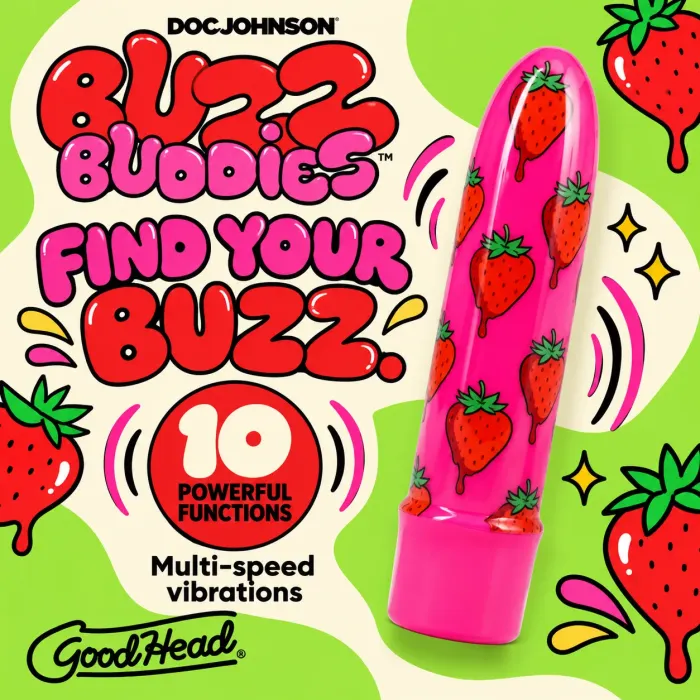 The Classics GoodHead Buzz Buddies Vibrator 5 inch Hot Pink