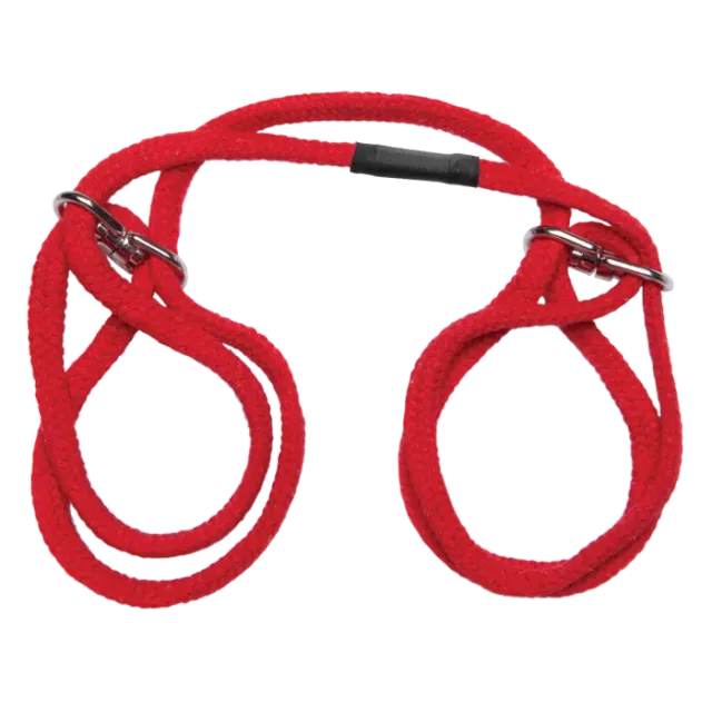 The Classics Japanese Style Bondage enkel- en polsboeien rood katoen