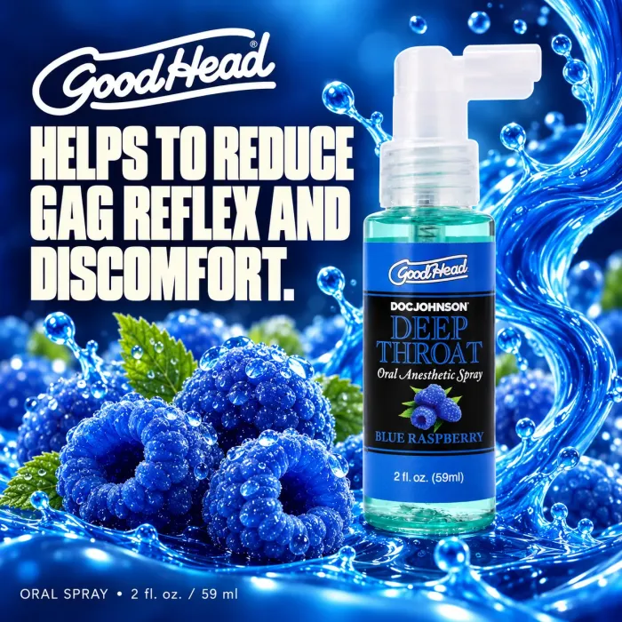 GoodHead Deep Throat Spray keelspray blue raspberry 59 ml verdovend