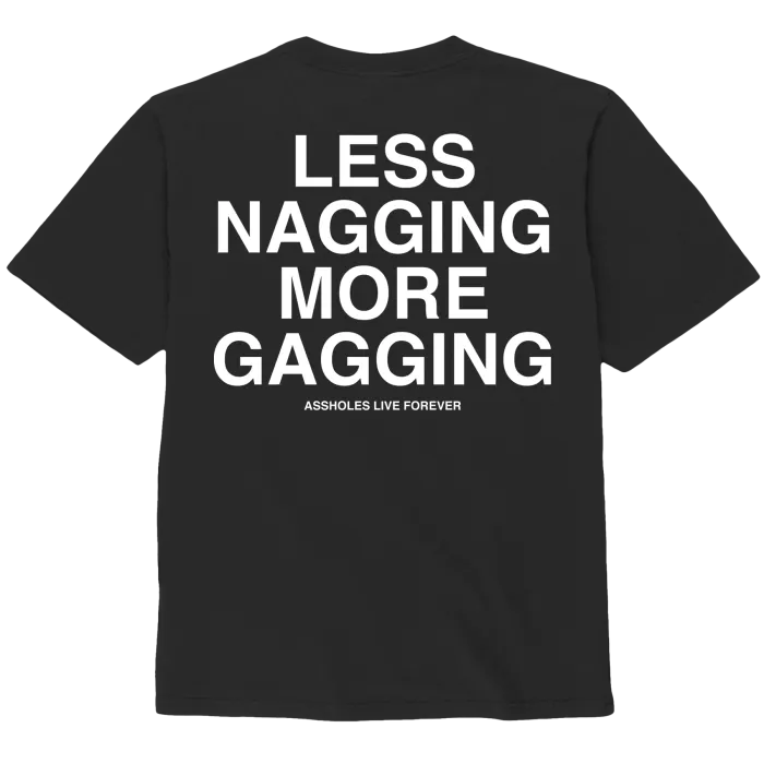 The Classics Assholes Live Forever Less Nagging T-shirt S zwart katoen