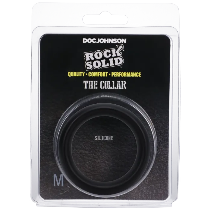 Rock Solid Silicone Collar cockring siliconen medium zwart