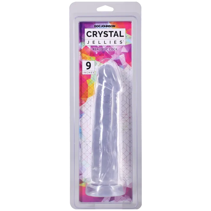 Crystal Jellies Realistic dildo 9 inch transparant