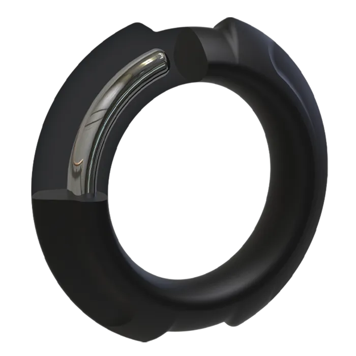 The Classics OptiMALE FlexiSteel cockring 43mm zwart silicone