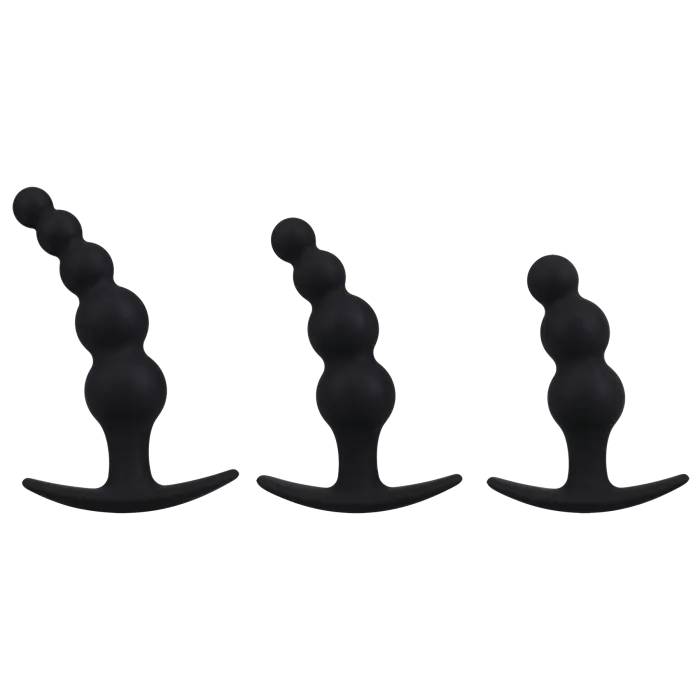 The Classics Mood Beaded butt plug set 3-delig siliconen