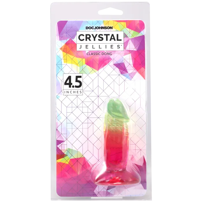 The Classics Crystal Jellies dildo 4,5 inch rainbow