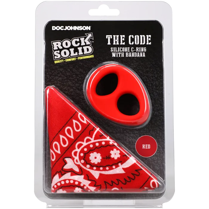 ROCK SOLID The Code cockring zwart met bandana