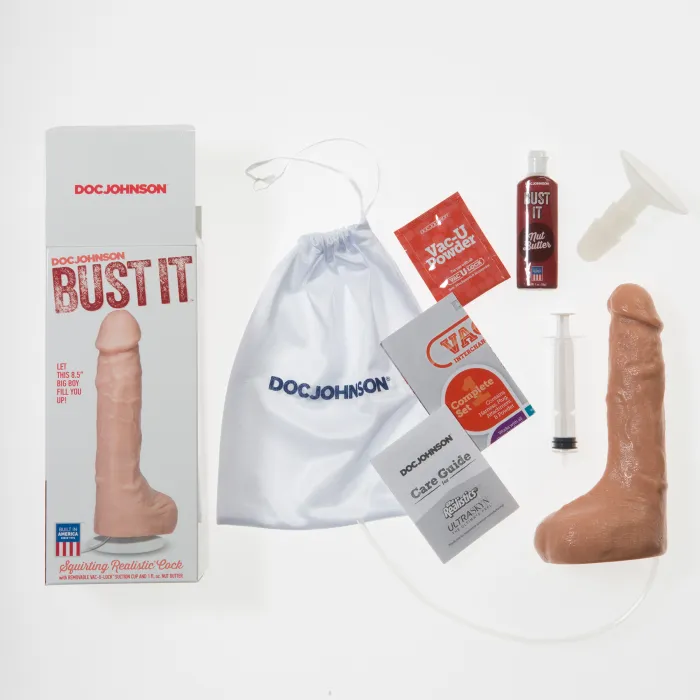 The Classics Bust It squirting dildo 21cm vanilla zuignap