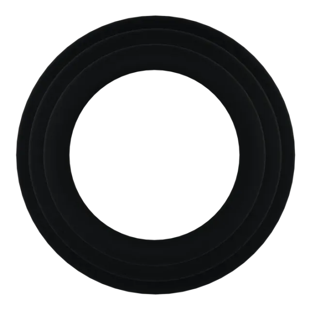 The Classics Rock Solid Tri-Pack siliconen cockring zwart 3 stuks