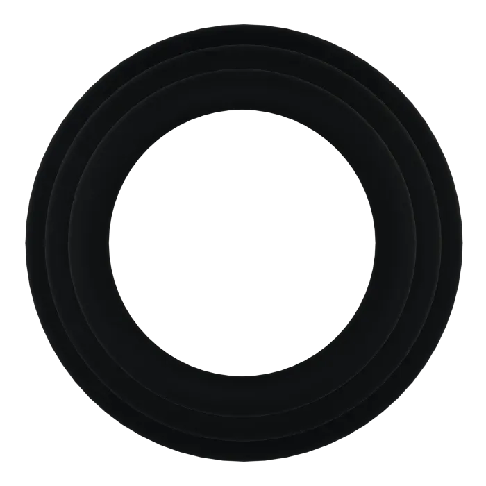 The Classics Rock Solid Tri-Pack siliconen cockring zwart 3 stuks