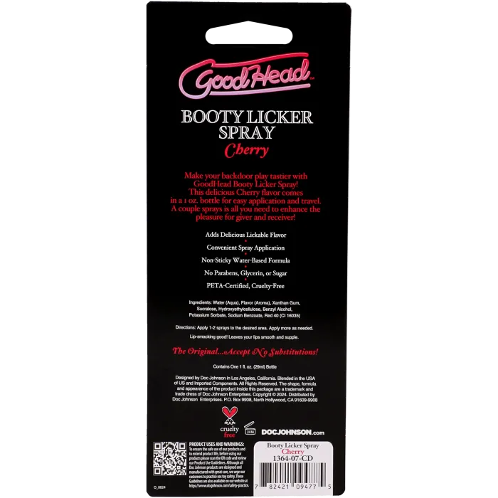 GoodHead Booty Licker spray kers 29 ml suikervrij