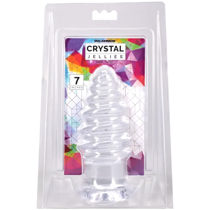The Classics Crystal Jellies Anal Twist anale dildo 7 inch clear