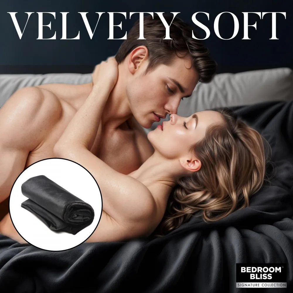 Bedroom Bliss Lover's waterproof deken zwart fluweelzacht