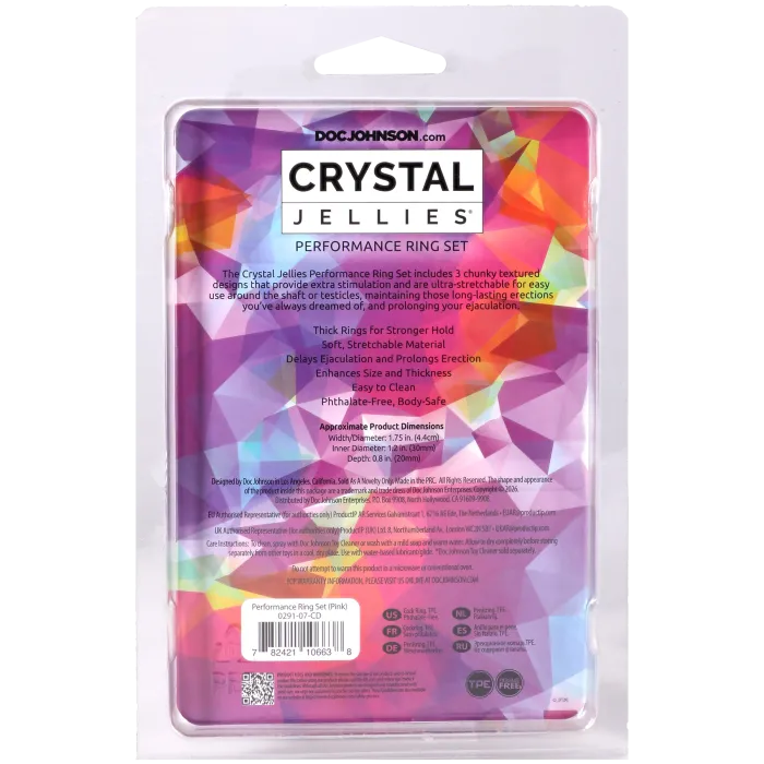 The Classics Crystal Jellies penisringen set clear 3 stuks
