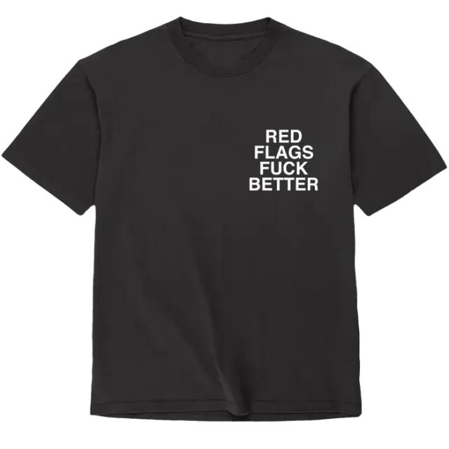 The Classics Assholes Live Forever Red Flags T-shirt S zwart katoen