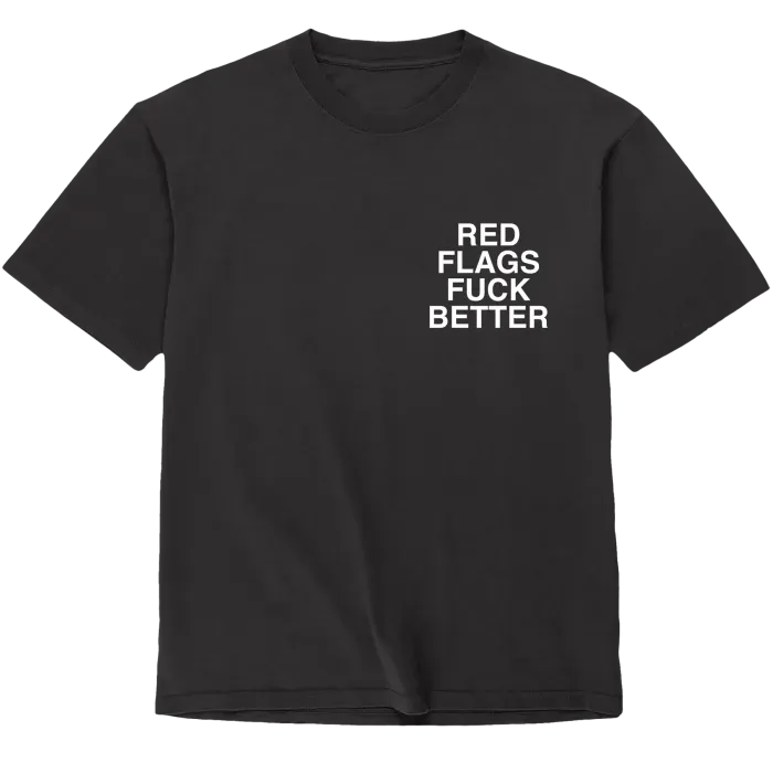 The Classics Assholes Live Forever Red Flags T-shirt S zwart katoen