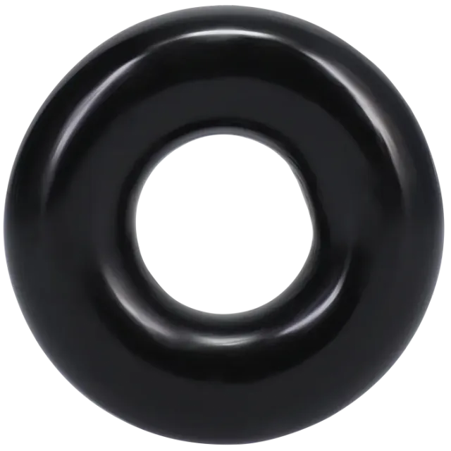The Classics Rock Solid 2X Donut stretch cockring zwart
