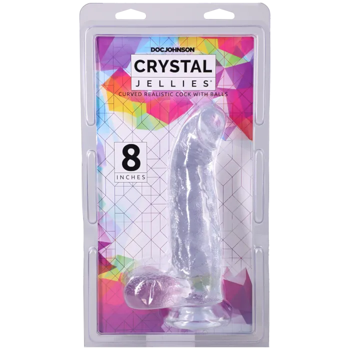 The Classics Crystal Jellies dildo 20cm transparant met zuignap