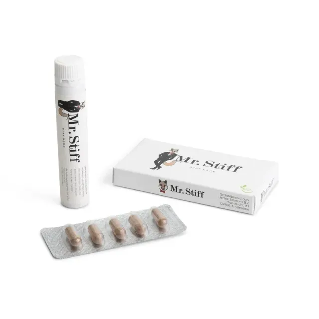 Mr Stiff Try Out proefpakket libidoset 1 shot + 5 capsules natuurlijk