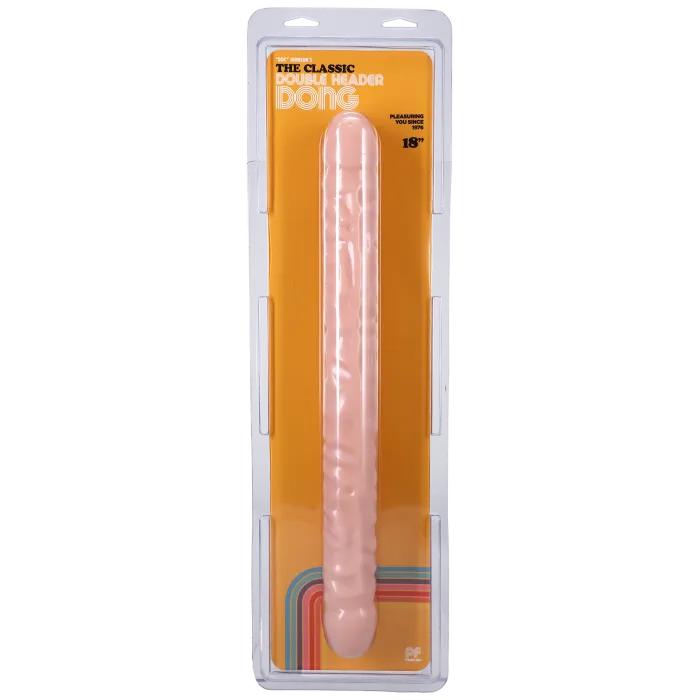 The Classics Double Header Dong dubbele dildo 18 inch cream