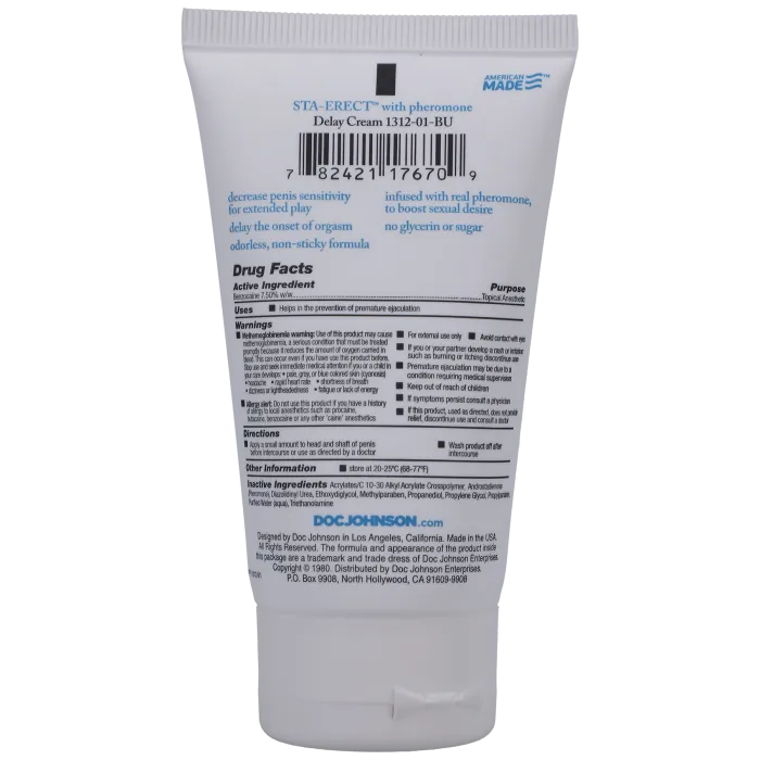 Intimate Enhancements Sta-Erect delay cream 56,6g benzocaine
