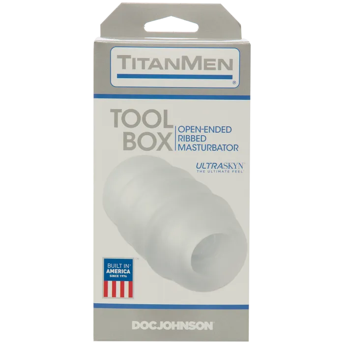 TitanMen Tool Box masturbator frost Ultraskyn geribbeld