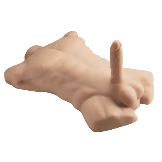 SILEX-D Apollo L torso masturbator 7 inch vanilla siliconen