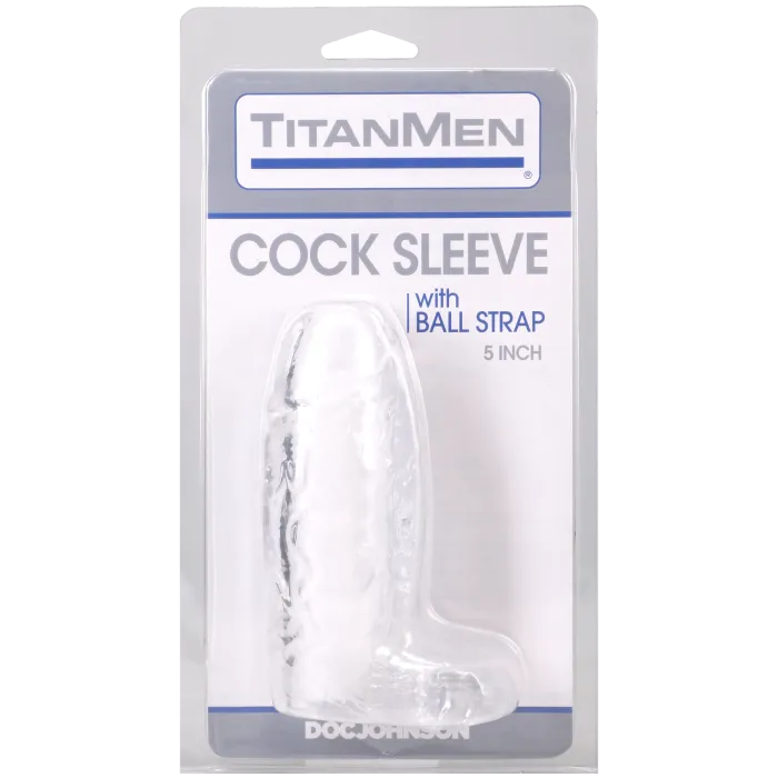 TitanMen Cock Sleeve penis hoes 5 inch transparant met balband