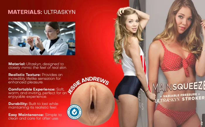 Main Squeeze Jessie Andrews stroker vanilla hardcase