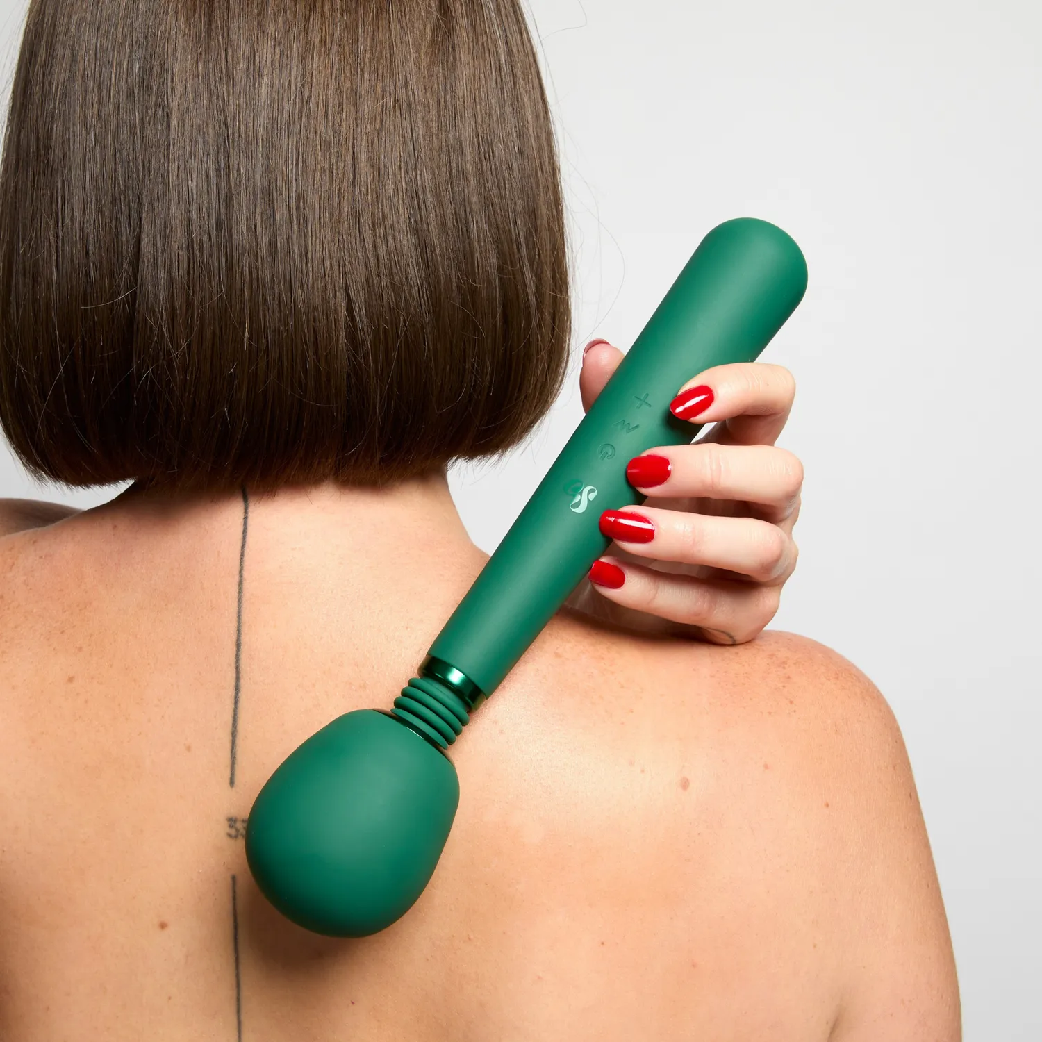 So Divine Wonder Wand Vibrator Groen Oplaadbaar Siliconen