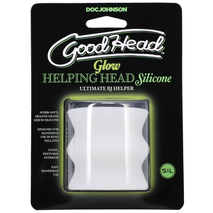 The Classics GoodHead Helping Head mini stroker frost silicone
