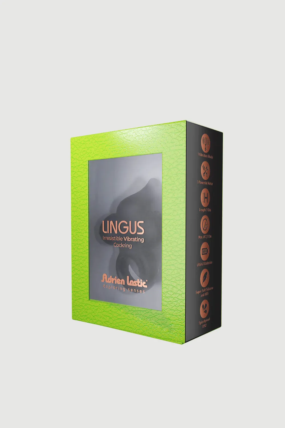 Adrien Lastic Lingus Black penisring vibrerend tong