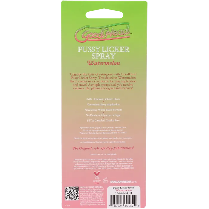 The Classics GoodHead Pussy Licker spray watermeloen 29 ml