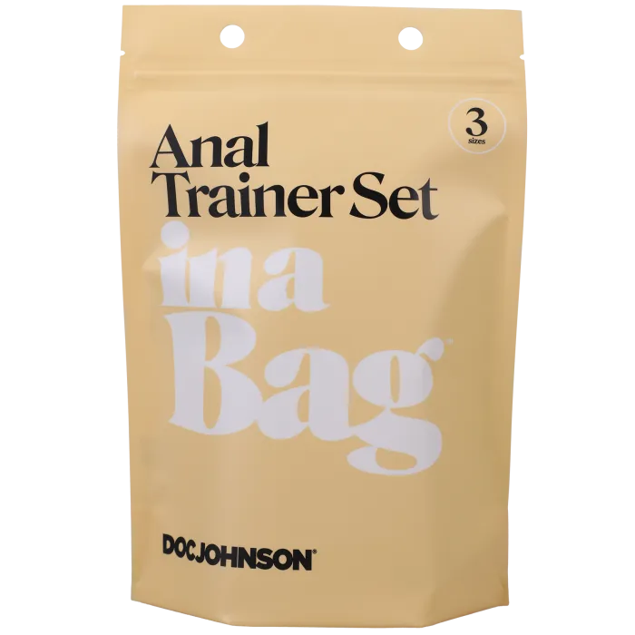 The Classics Anal Trainer butt plug set 3 stuks zwart siliconen