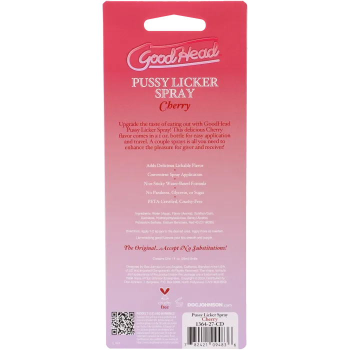 The Classics GoodHead Pussy Licker orale spray cherry 29 ml vegan