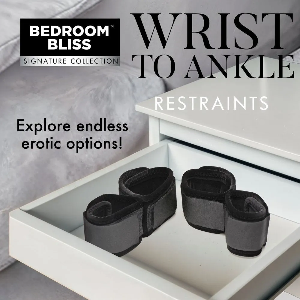Bedroom Bliss Velvet Plush Pols-Enkelboeien Zwart Fluweel