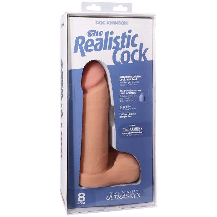 The Realistic Cock ULTRASKYN dildo 8 inch zuignap vanilla