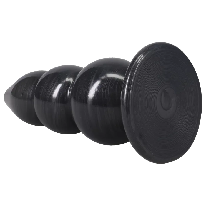 American Bombshell Triple Payload buttplug geribbeld gun metal