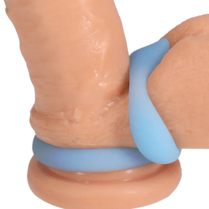 The Classics Rock Solid Dual Enhancer cockring Blue Glow