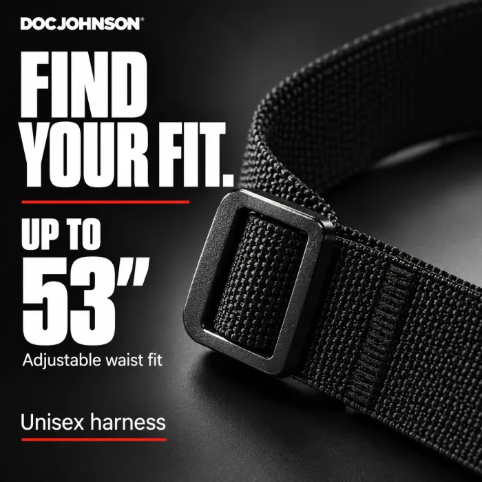 Doc Johnson Vac-U-Lock Ultra Harness strap-on zwart verstelbaar